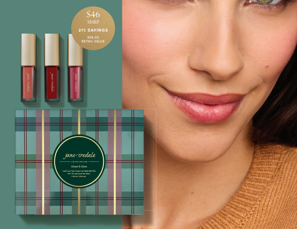 Jane Iredale Holiday KIt (Glaze & Glow) ($58 VALUE!)