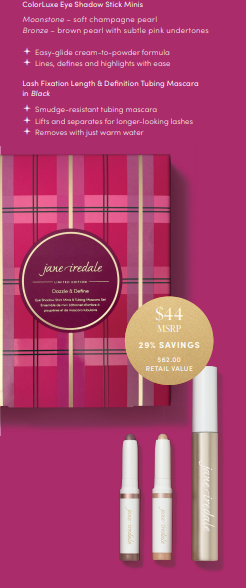 Jane Iredale Holiday Kit (DAZZLE & DEFINE) ($62 VALUE!)