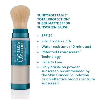 Colorescience Sunforgettable® Total Protection® Sheer Matte SPF 30 Sunscreen Brush